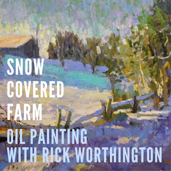 Snow Covered Farm SQUARE